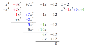 division euclidienne de polynômes