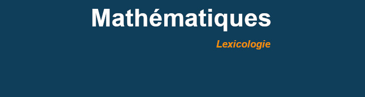 Lexicologie mathématique