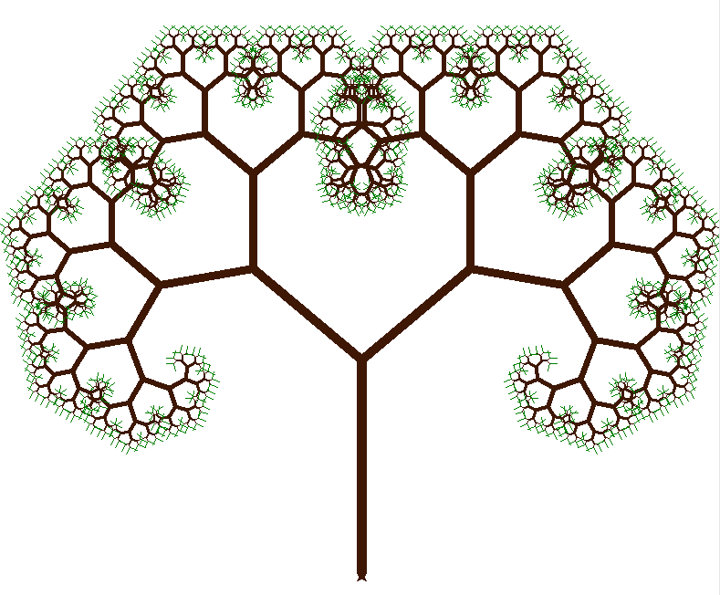 python turtle arbre fractal