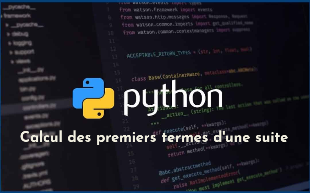 Calcul des premiers termes d'une suite avec Python