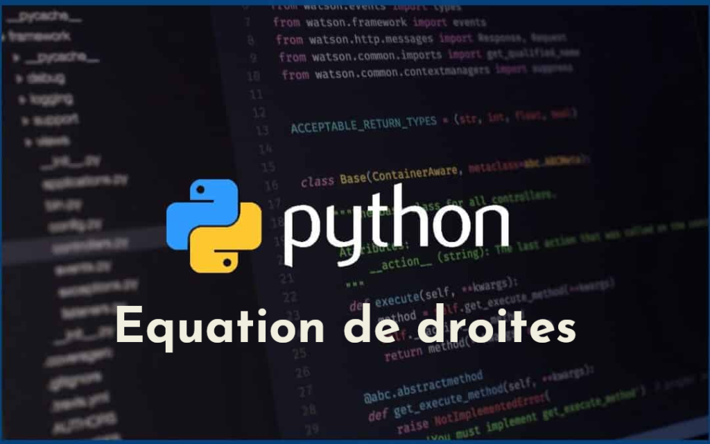 Équation de droites passant par deux points en Python