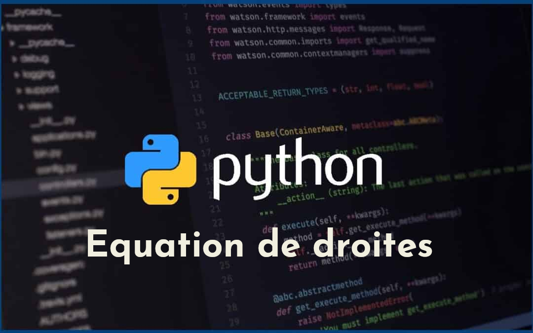 Équation de droites connaissant les coordonnées de deux points en Python