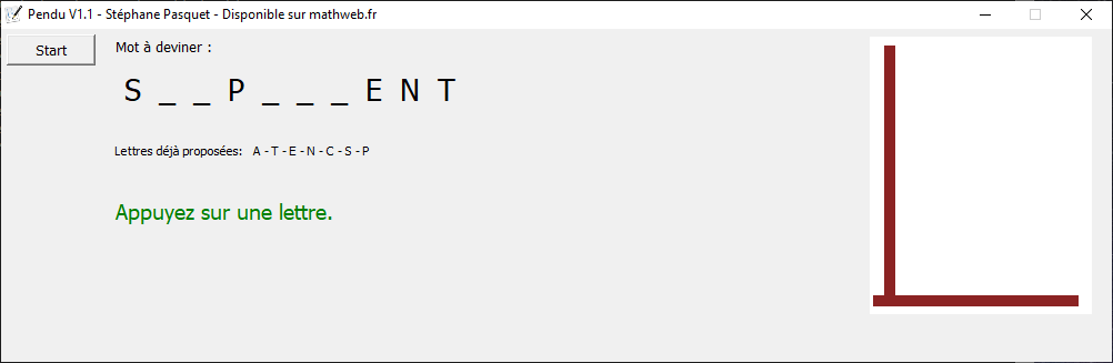 jeu pendu python tkinter