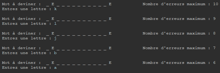 jeu pendu python terminal