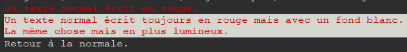 python texte couleurs console colorama