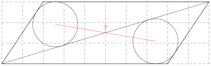 distance centres cercles parallélogramme