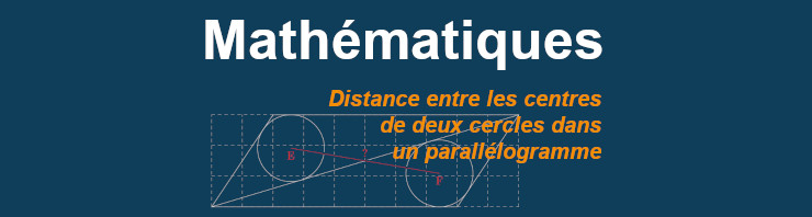 distance centres cercles parallélogramme