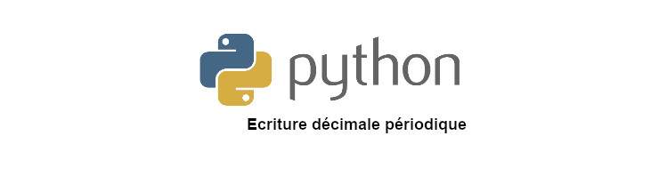 Développement décimal périodique en Python