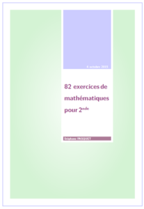 82 exercices mathématiques 2nde