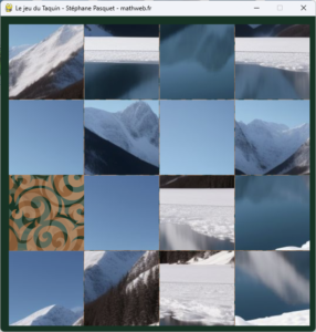 taquin en python avec image