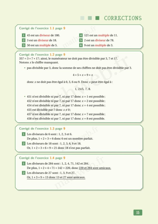 Livre de cours et d'exercices corrigés (Seconde générale) édition 2024-2025 – Image 9