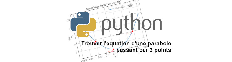 Trouver l’équation d’une parabole passant par 3 points